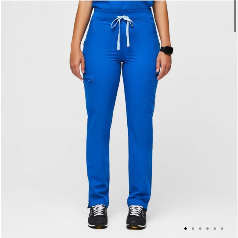 Figs Royal Blue High Waisted Yola™ Skinny Scrub Pants 2.0